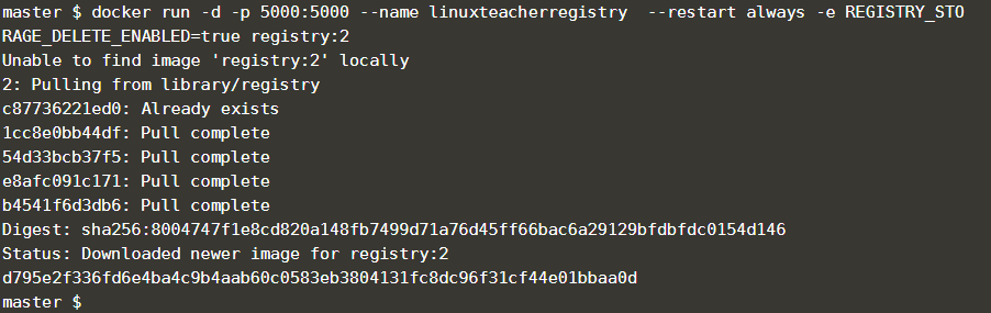 private Docker registry without https