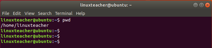 basic linux commands pwd 