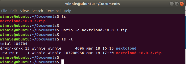 suppress output of unzip in Linux