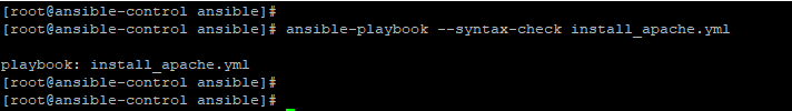 Check playbook syntax