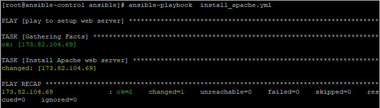 implement ansible playbooks