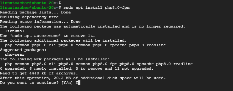  install PHP 8.0 on Ubuntu 