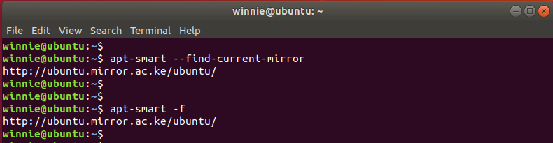 use apt smart to find current mirror