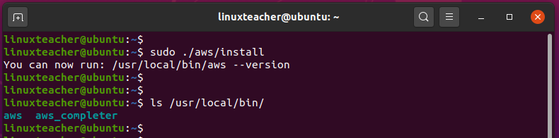 install and use AWS CLI