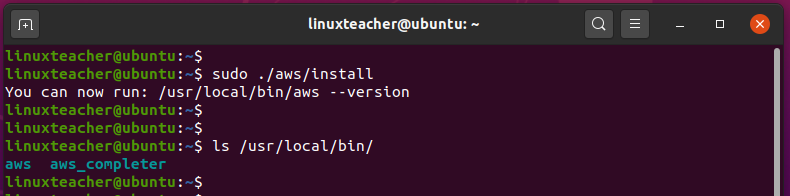 install and use AWS CLI 