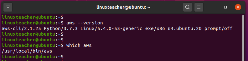 install and use AWS CLI