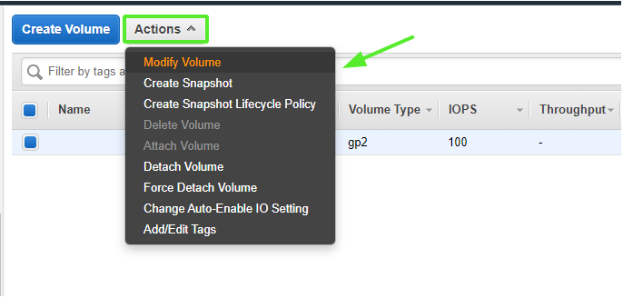 Resize EBS volume on EC2 instance