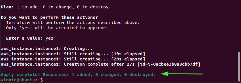 Create an EC2 instance using Terraform